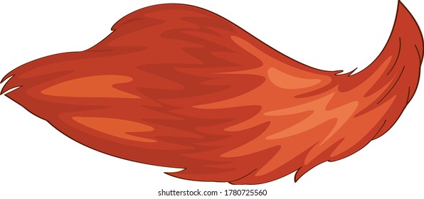 Fox tail Cartoon vector art and illustration
