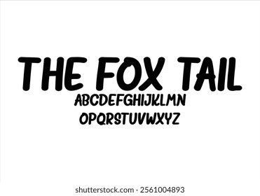 The Fox Tail font for logo and headline. Isolated vector typeset