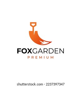 Fox Tail Garden logo design vector, Lawn care, farmer, lawn service logotype, icon vector	