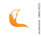 fox tail  icon vector template design