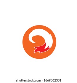 fox tail  icon vector template design