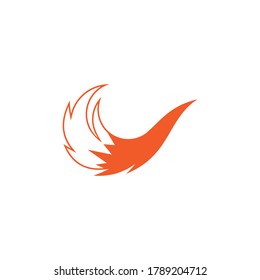 Fox tail illustration vector template