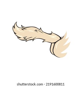 fox tail isolated on white background