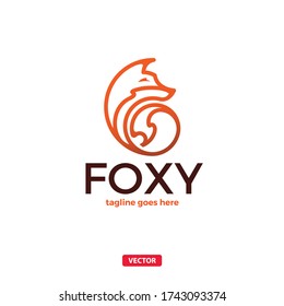 Fox Tail Logo Fox Head Vector Stock Vector (Royalty Free) 1743093374 ...