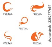 fox tail logo template vector icon illustration design