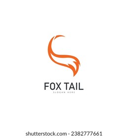 fox tail logo template vector icon illustration design