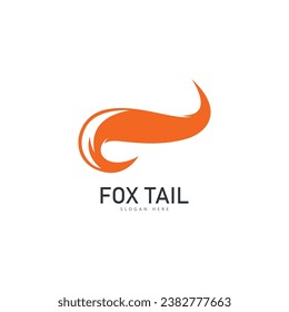 fox tail logo template vector icon illustration design