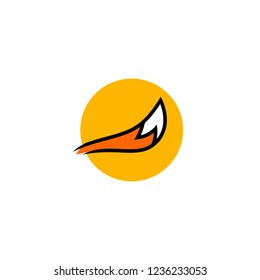 fox tail logo vector icon illustration