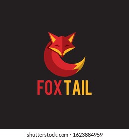 Fox Tail Shield Vector Logo