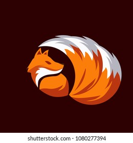 fox tails for logo icon for hunter symbol or sport logo 