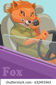Fox talking on a cell phone