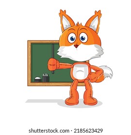 the fox teacher vector. cartoon character
