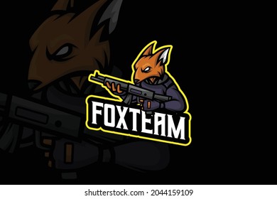 Equipo Fox - Plantilla de logotipo de salida