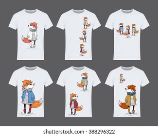 Fox teenager in fashionable clothes  Party T  shirts