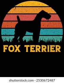 Fox Terrier dog lovers t-shirts design