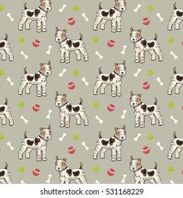 fox terrier dog pattern