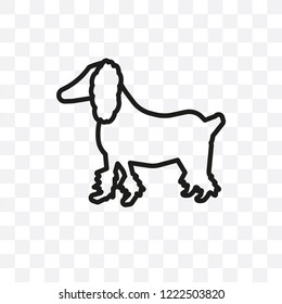 Fox Terrier dog vector linear icon isolated on transparent background, Fox Terrier dog transparency concept can be used for web and mobile