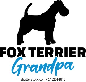 Fox Terrier Grandpa Silhouette In Black