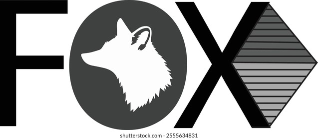 A fox text logo design features the word "fox" creatively integrated with visual elements that symbolize the animal’s characteristics—cunning, agility, and sleekness. The typography is often stylized 