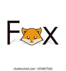 Fox text logo vector graphics
