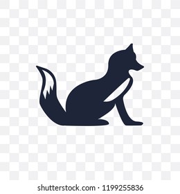 Fox transparent icon. Fox symbol design from Animals collection. Simple element vector illustration on transparent background.