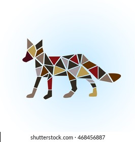 Fox triangle style. Vector