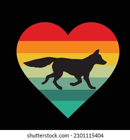 
fox valentine's day 2022 Tshirt Design With Vector