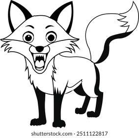 "Fox vector art design" features a sleek and stylized depiction of a fox, perfect for use in illustrations, logos, and digital art.