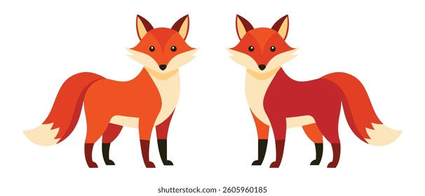 fox vector art silhouette illustration.
