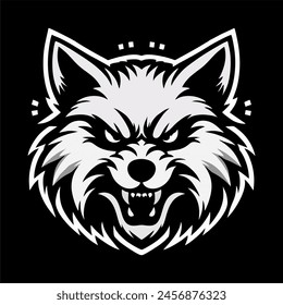 Fox vector black and white logo