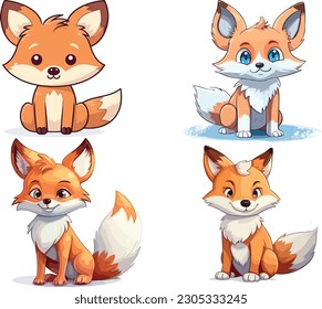 fox vector design, fox illustration