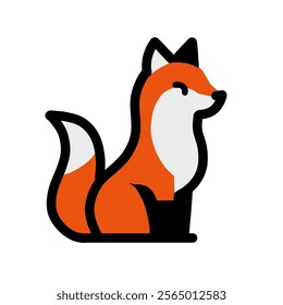 fox vector design illustration, fox icon, fox logo, fox sticker, animal design, great as a sticker.