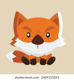 Fox vector with detailed illustration of light and shadow