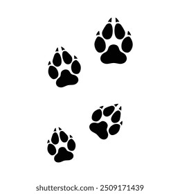 fox vetor footprint ícone logotipo design isolado fundo