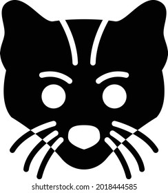 fox vector glyph flat icon