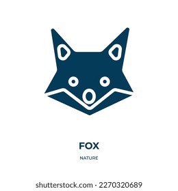 fox vector icon. fox, animal, simple filled icons from flat nature concept. Isolated black glyph icon, vector illustration symbol element for web design and mobile apps