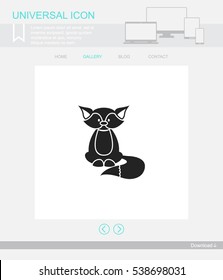 Fox vector icon. Animal symbol.