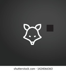 Fox vector icon. Fox concept stroke symbol design. Thin graphic elements vector illustration, outline pattern for your web site design, logo, UI. EPS 10.