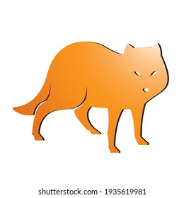 fox vector icon isolated on white background