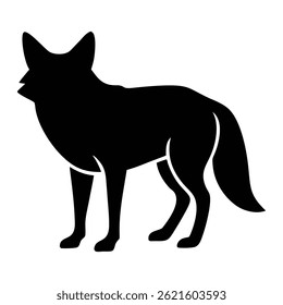 fox vector icon. silhouette icon.
