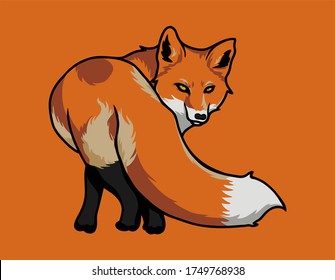 the fox vector illustration art