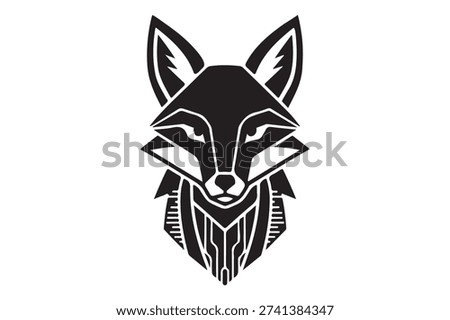 A fox vector illustration or gorgeous lock  