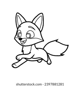 Fox vector illustration great for children's coloring books, design decorations and other designs. cute baby bees, suitable for alphabets books. Good for educating children about animals and nature.