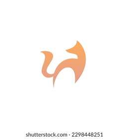 Fox Vector Illustration. Fox Logo Design Simple