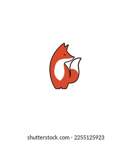 fox vector illustration for a logo,icon or symbol. fox template logo