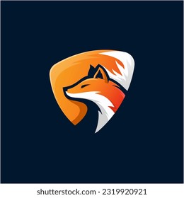 Fox Vector Illustration. Modern Concept Logo Design.