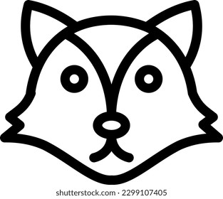 ilustración de fox Vector en un fondo transparente. Símbolos de calidad superior. Iconos vectoriales de línea delgada para el diseño de conceptos y gráficos.