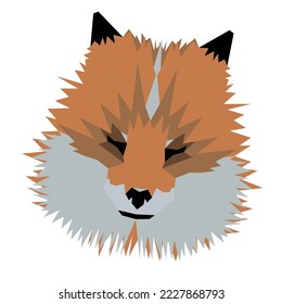 Ilustración vectorial Fox sobre fondo blanco. Animales interesantes