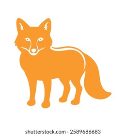 A Fox Vector and  Fox Illustration on White Background