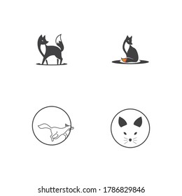Fox vector illustration silhouette icon design